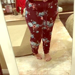 See you Monday Floral Joggers